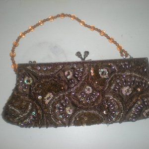 Vintage   Beaded Sequin   Clutch   Handbag   Black